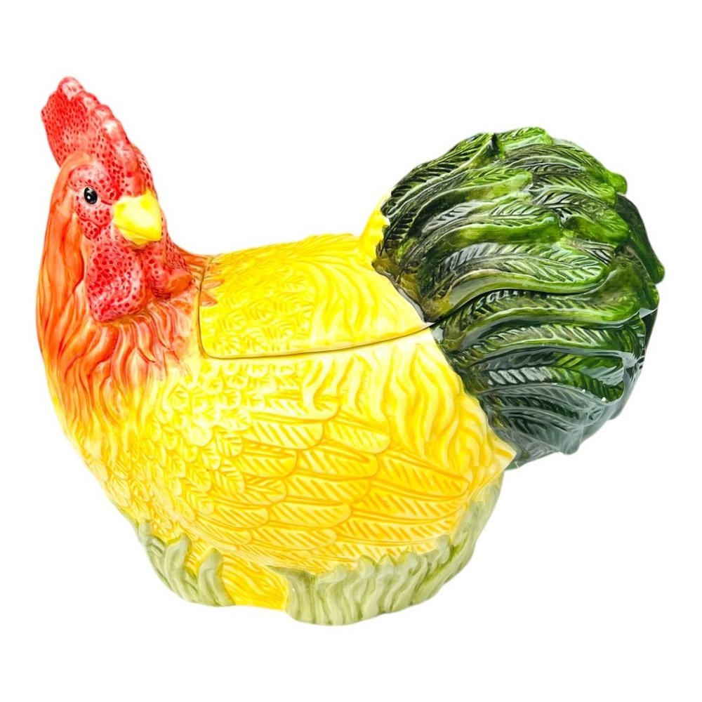 Chicken Cookie Jar/Ceramic/9.5"Tall/10.5"Long/6"Wide/Cute Find
